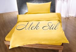 Едноцветно спално бельо за единично легло в жълто